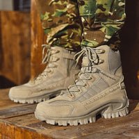 Herren Arbeitsstiefel | Wasserdicht | Robust | Sicher | Schnürung | Wildleder-Luzern Mode