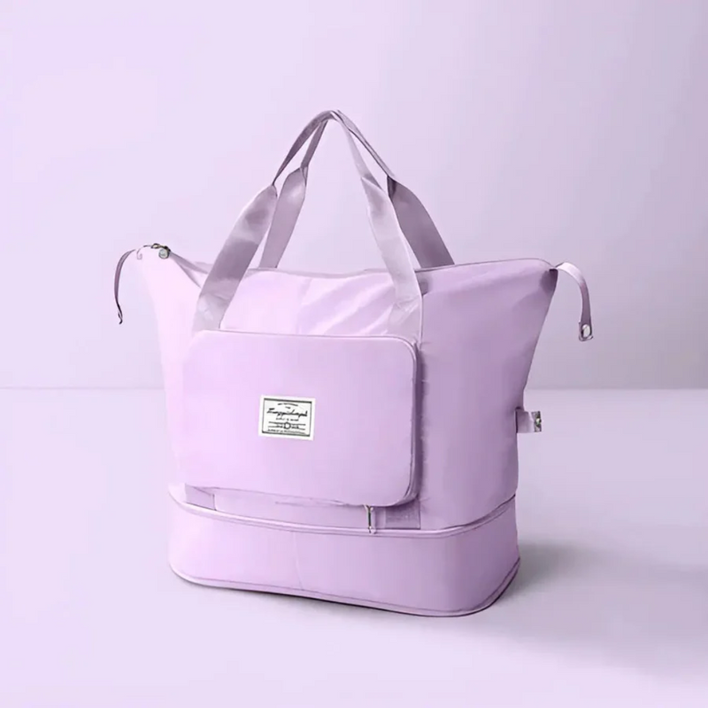 Faltbare Reisetasche mit Schuhfach für Damen und Herren-Lila-Luzern Mode