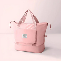 Faltbare Reisetasche mit Schuhfach für Damen und Herren-Rosa-Luzern Mode