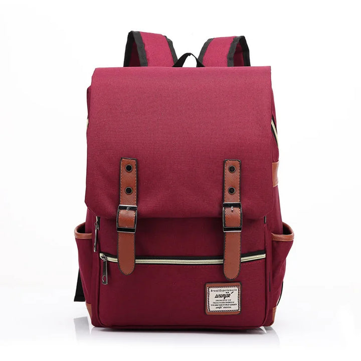 Laptop Rucksack | Unisex | 16 Zoll | Wasserdicht | Oxford | Verstellbar-Bordeauxrot-Luzern Mode