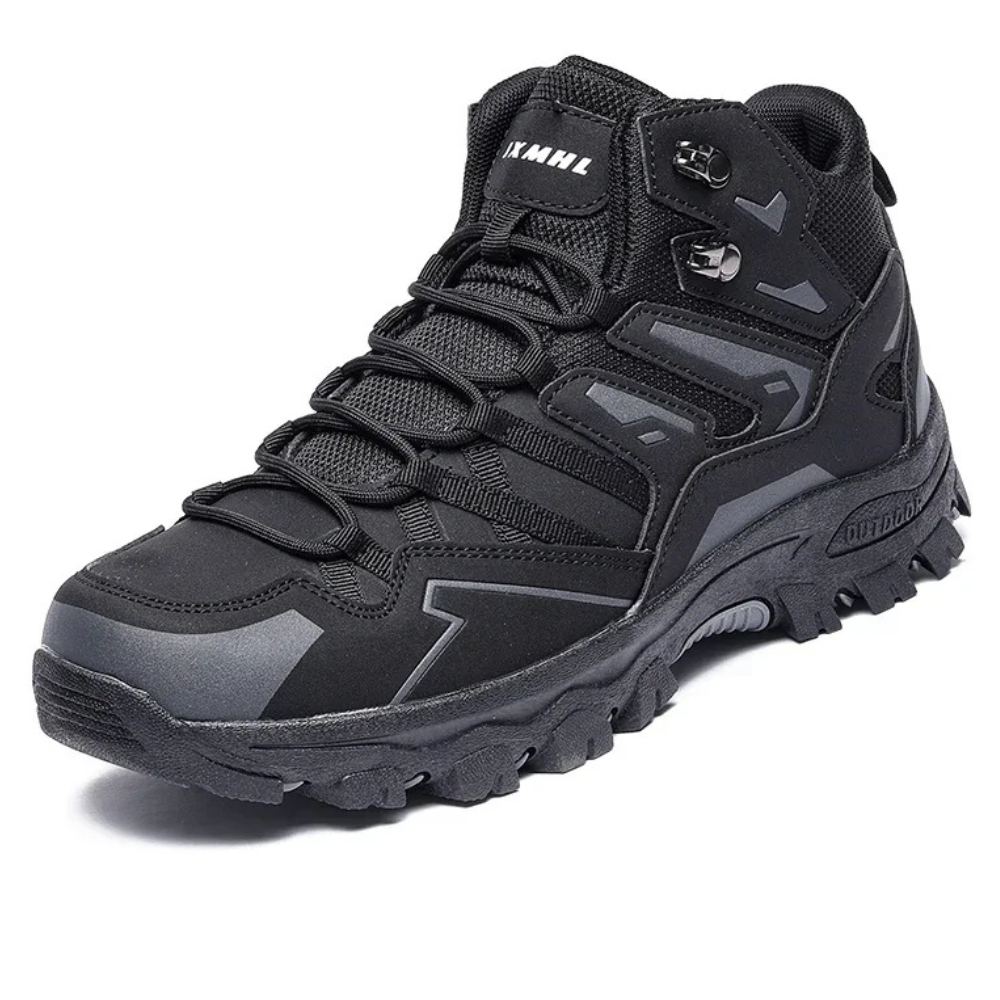 Herren Outdoor Wanderschuhe wasserdicht und rutschfest-36-Schwarz-Luzern Mode
