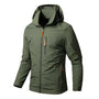 Herrenjacke | Winddicht | Wasserfest | Reißverschluss | Taschen -Armeegrün-S-Luzern Mode