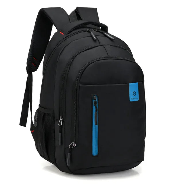 Wasserdichter Laptop Rucksack mit USB-Anschluss Herren-Blau-B-Luzern Mode