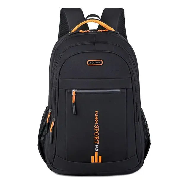 Wasserdichter Laptop Rucksack mit USB-Anschluss Herren-Orange-A-Luzern Mode