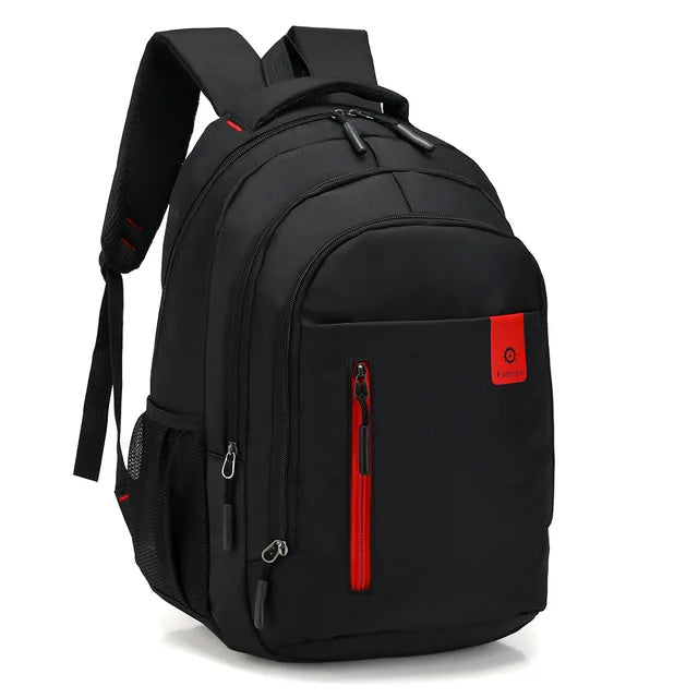 Wasserdichter Laptop Rucksack mit USB-Anschluss Herren-Rot-B-Luzern Mode