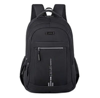 Wasserdichter Laptop Rucksack mit USB-Anschluss Herren-Schwarz-A-Luzern Mode