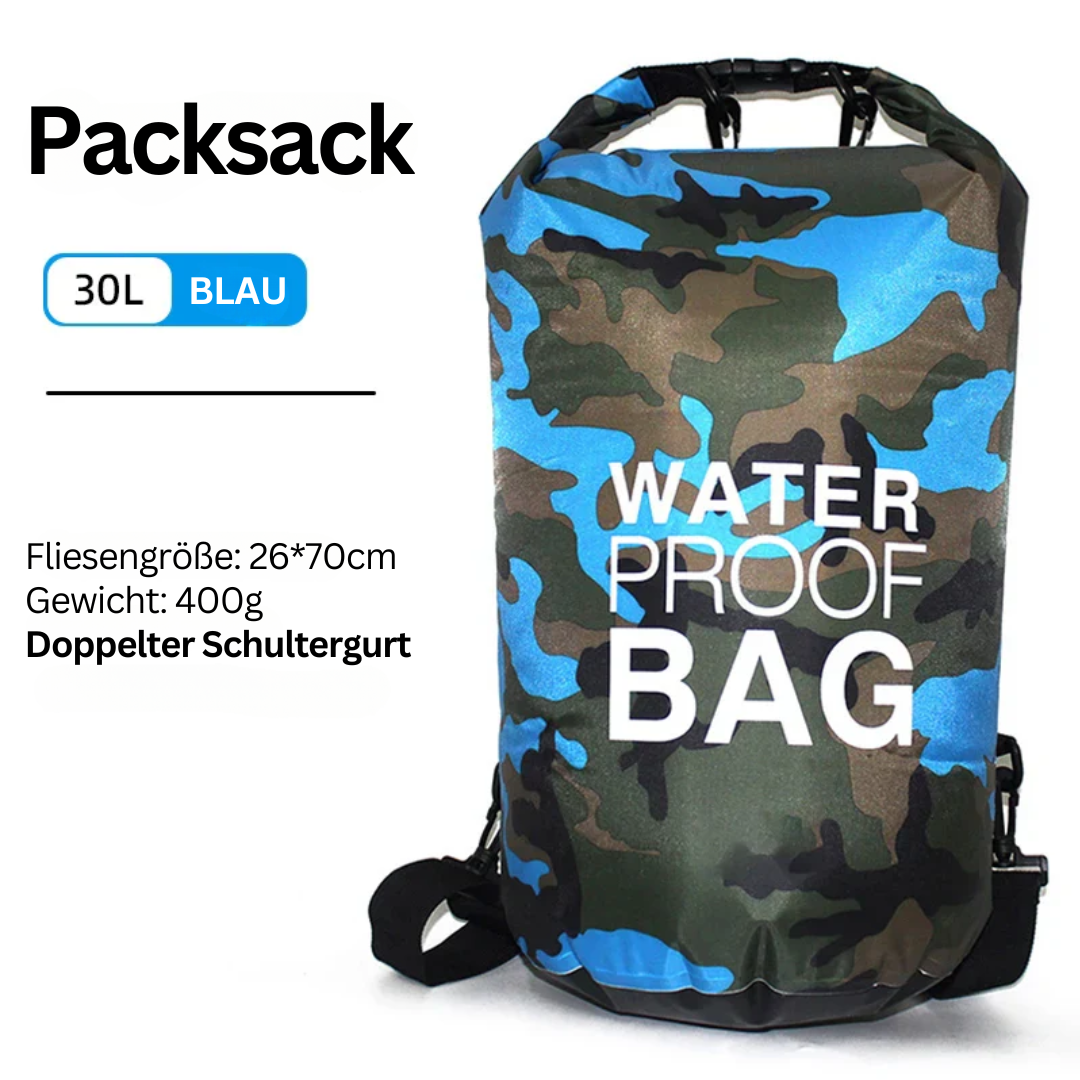Survival-Rucksack | Wasserdicht Vielseitig Langlebig Trennfach Robust-Blau-30L-Luzern Mode