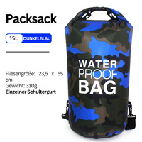 Survival-Rucksack | Wasserdicht Vielseitig Langlebig Trennfach Robust-Dunkelblau-15L-Luzern Mode