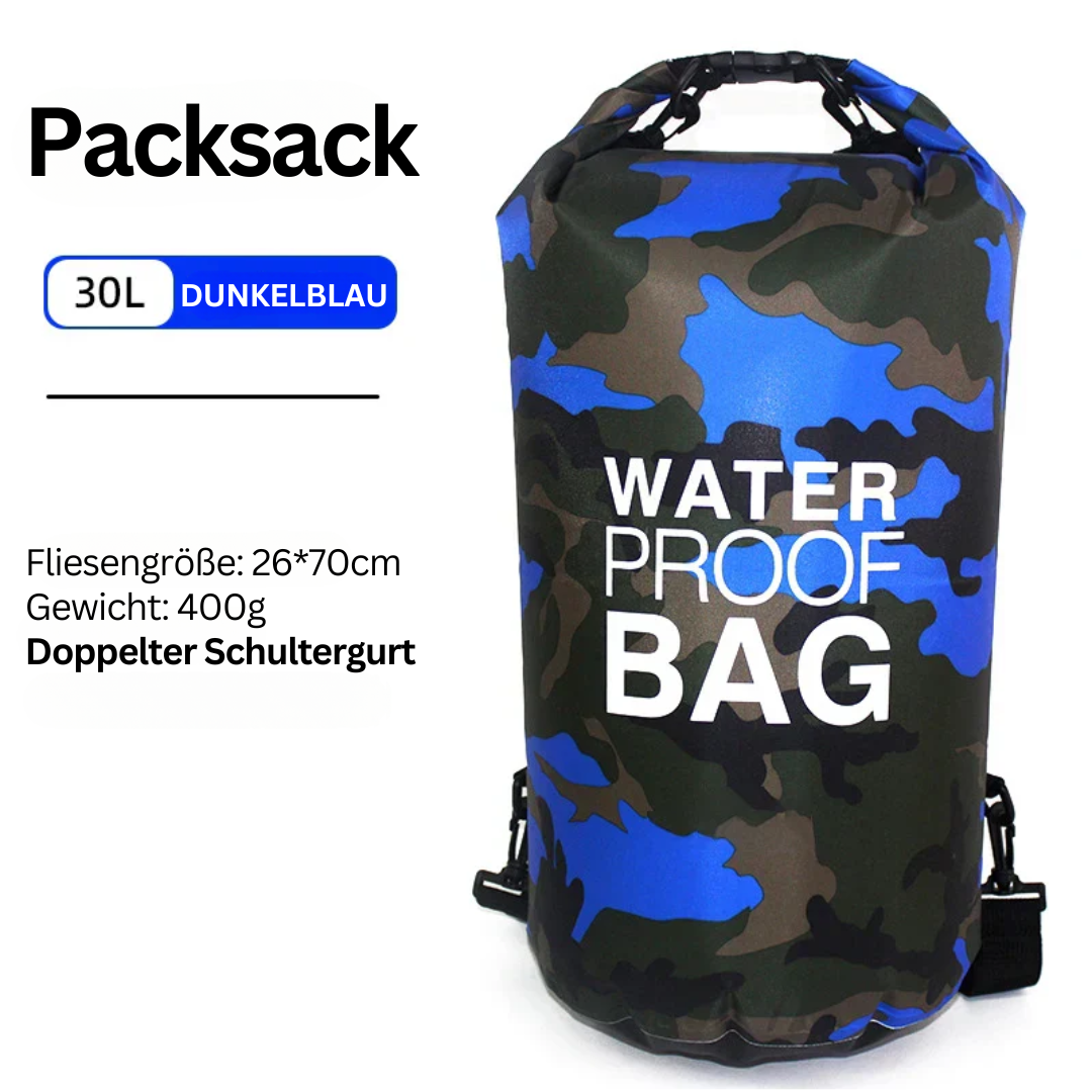 Survival-Rucksack | Wasserdicht Vielseitig Langlebig Trennfach Robust-Dunkelblau-30L-Luzern Mode