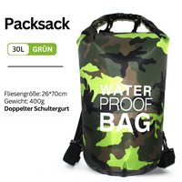 Survival-Rucksack | Wasserdicht Vielseitig Langlebig Trennfach Robust-Grün-30L-Luzern Mode