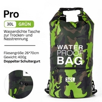 Survival-Rucksack | Wasserdicht Vielseitig Langlebig Trennfach Robust-Grün Pro-30L-Luzern Mode
