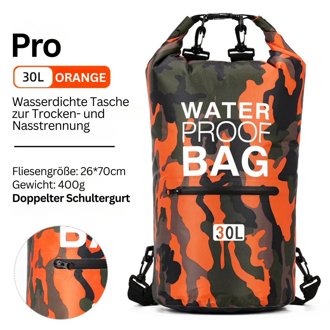 Survival-Rucksack | Wasserdicht Vielseitig Langlebig Trennfach Robust-Orange Pro-30L-Luzern Mode