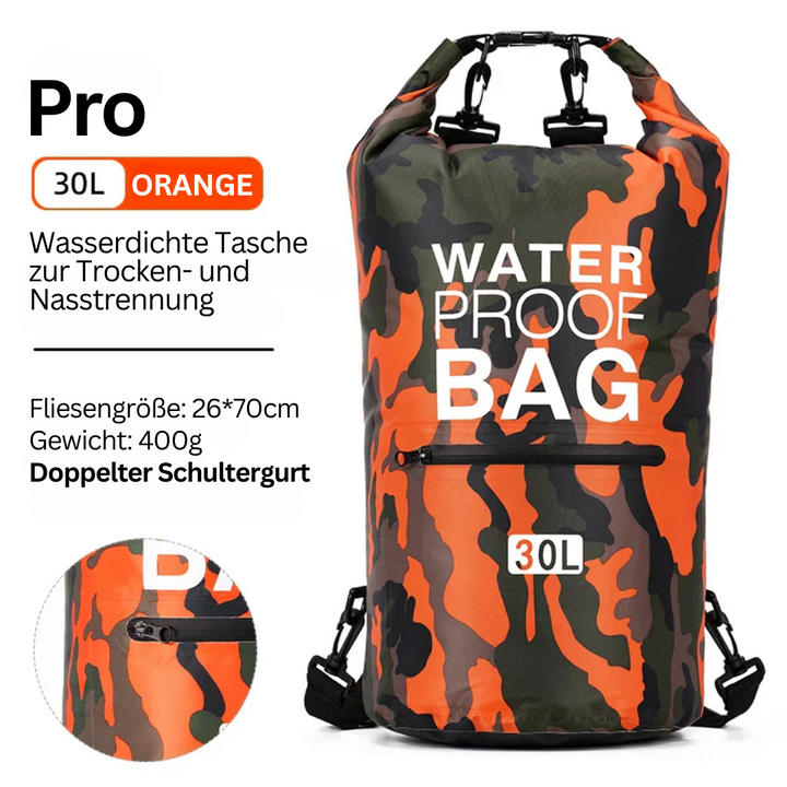 Survival-Rucksack | Wasserdicht Vielseitig Langlebig Trennfach Robust-Orange Pro-30L-Luzern Mode