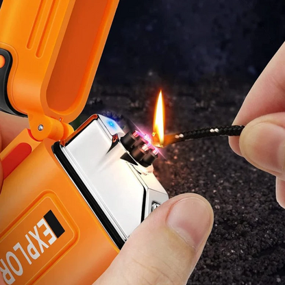 Überlebensfeuerzeug | Winddicht | Wasserdicht | USB-C Aufladbar-Luzern Mode