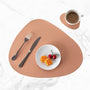 Tischset-Set | 2 Stück | Inkl. Untersetzer | Veganes Leder | Wasserfest-Rosa-Luzern Mode