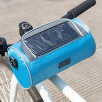 Telefon Fahrradtasche | Lenkerhalterung | Touchscreen-Fenster | Wasserdicht-Blau-Luzern Mode