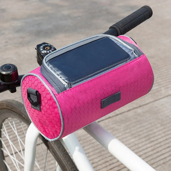 Telefon Fahrradtasche | Lenkerhalterung | Touchscreen-Fenster | Wasserdicht-Rosa-Luzern Mode