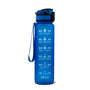 Wasserflasche | Zeitmarkierungen 1 Liter Trageschlaufe Langlebig Trinkhalm Wiederverwendbar-Blau-Luzern Mode
