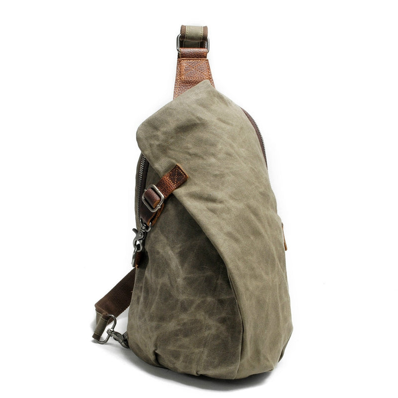 Wasserabweisende Canvas-Umhängetasche mit Anti-Diebstahlfach – MultiWear