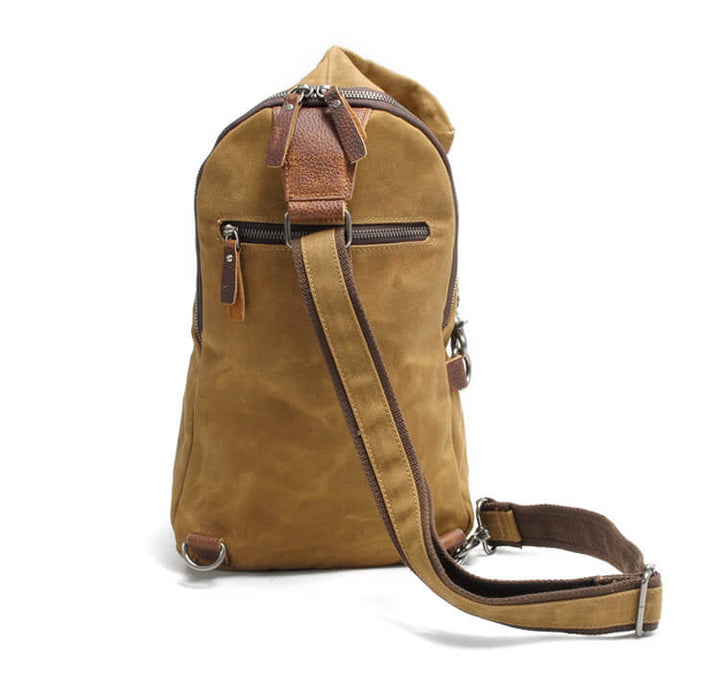 Wasserabweisende Canvas-Umhängetasche mit Anti-Diebstahlfach – MultiWear