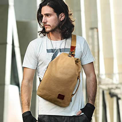 Wasserabweisende Canvas-Umhängetasche mit Anti-Diebstahlfach – MultiWear