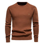 Herren Strickpullover Rundhals - Eleganter Freizeitlook-Kaffee-S-Luzern Mode