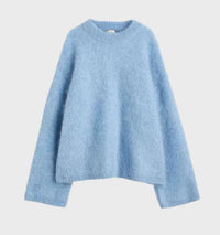 Herren Strickpullover aus weichem Material für Wintermode-Blau-S-Luzern Mode