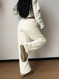 Damen Sherpahose | Teddy | Weich | Locker sitzend | Elastischer Bund-Luzern Mode