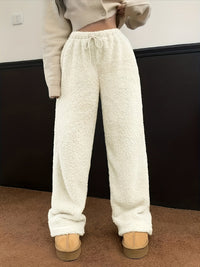 Damen Sherpahose | Teddy | Weich | Locker sitzend | Elastischer Bund-Luzern Mode