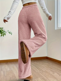 Damen Sherpahose | Teddy | Weich | Locker sitzend | Elastischer Bund-Luzern Mode