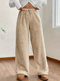 Damen Sherpahose | Teddy | Weich | Locker sitzend | Elastischer Bund-Luzern Mode