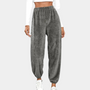 Flauschige Damen Jogginghose für Gemütliche Freizeit-Grau-XS-Luzern Mode