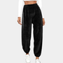Flauschige Damen Jogginghose für Gemütliche Freizeit-Schwarz-XS-Luzern Mode