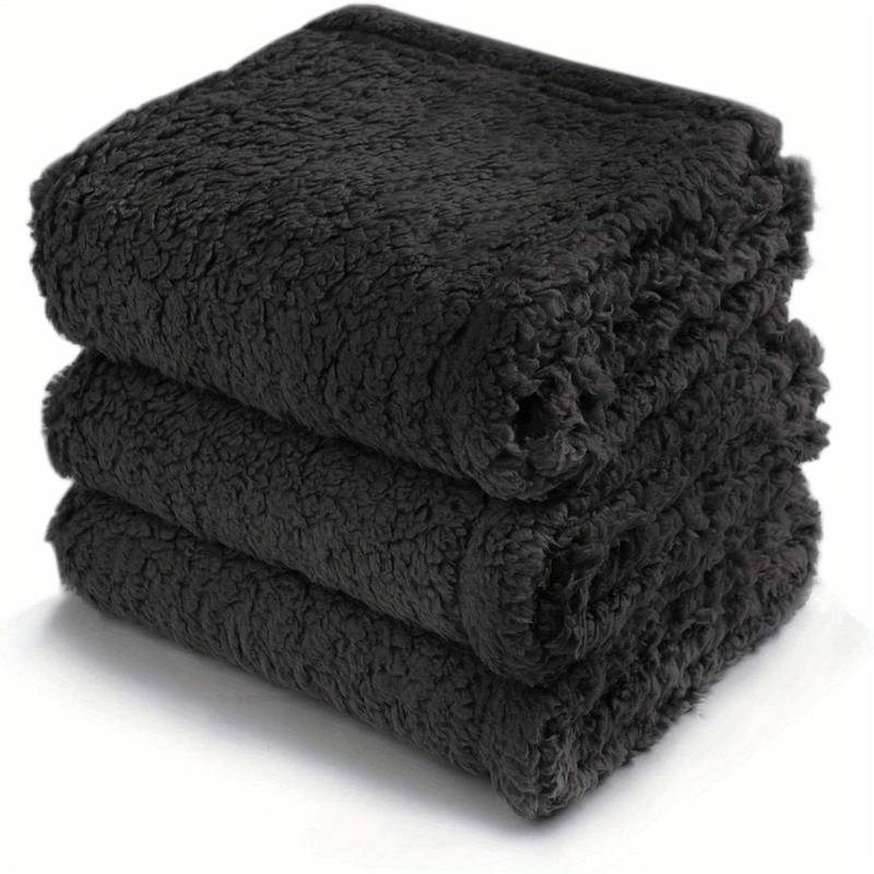 Welpendecke | Weich Fleece Vielseitig Langlebig Waschbar Komfortabel Warm-Schwarz-80x100cm-Luzern Mode