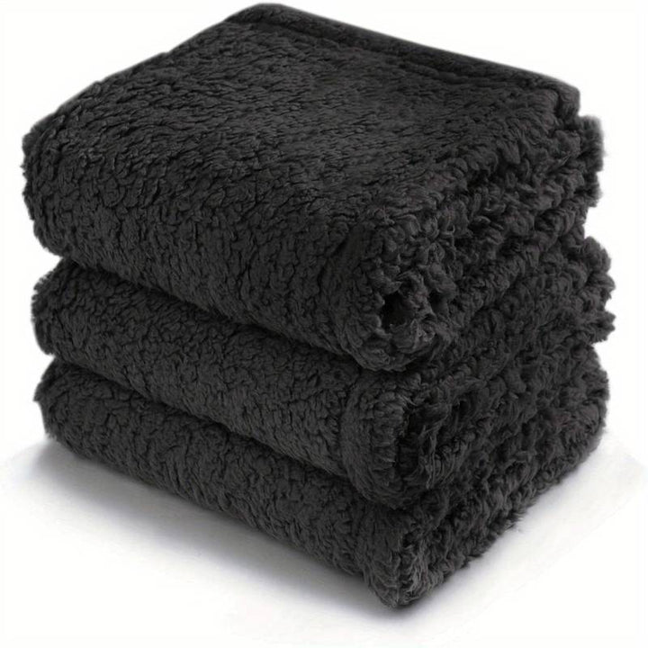Welpendecke | Weich Fleece Vielseitig Langlebig Waschbar Komfortabel Warm-Schwarz-80x100cm-Luzern Mode
