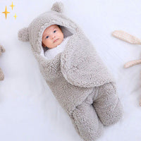Babyschlafsack | Weich | Warm | Sicher | Plüsch | Polarfleece | Komfortabel-Grau-Luzern Mode