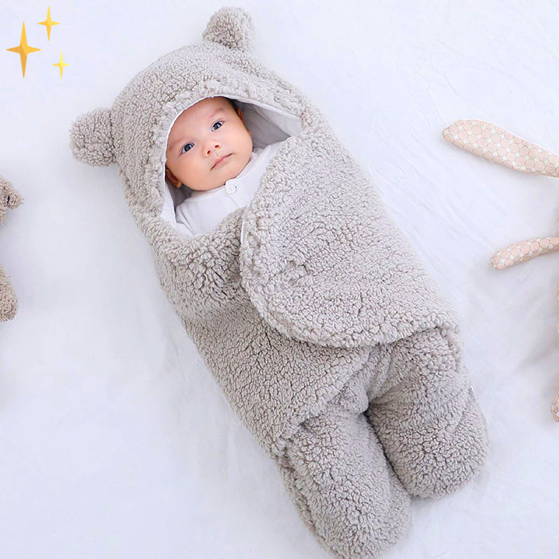 Babyschlafsack | Weich | Warm | Sicher | Plüsch | Polarfleece | Komfortabel-Grau-Luzern Mode
