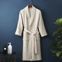 Unisex Bademantel | Baumwolle | Weich | Einfarbig | Bequeme Passform | Lang | Warm-Beige-M-Luzern Mode
