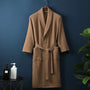 Unisex Bademantel | Baumwolle | Weich | Einfarbig | Bequeme Passform | Lang | Warm-Braun-M-Luzern Mode