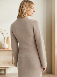 Damen Strickjacke mit Knopfleiste - Eleganter Cardigan-Luzern Mode
