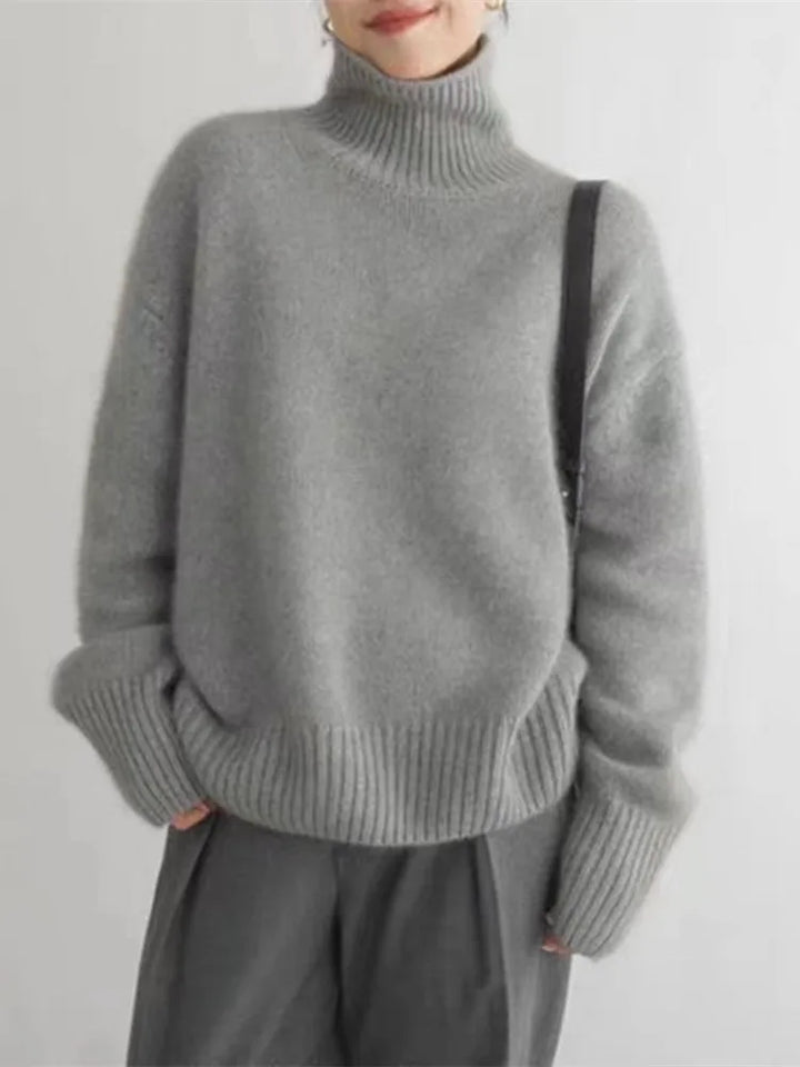 Kaschmir Rollkragenpullover Damen - Weicher Strickpullover-Luzern Mode