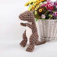 Hundeknuddler | Dino-Set Weich Langlebig Sicher Interaktiv Plüsch-Braun + Grün-Luzern Mode
