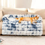 Hundebett | Vielseitig Weich Sofa Plüsch Komfortabel Langlebig Stilvoll-Tie-dye Blau-S-Luzern Mode
