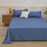 Bettbezug | Leinen Weich Atmungsaktiv Bequem Langlebig Einfarbig-Blau-120x230cm-Luzern Mode