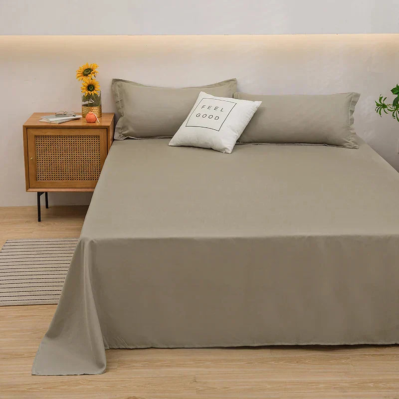 Bettbezug | Leinen Weich Atmungsaktiv Bequem Langlebig Einfarbig-Khaki-120x230cm-Luzern Mode