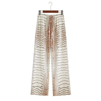 Weite Sommerhose Damen | Chiffon luftig leicht | Stylisch bequem | Sommerlook-Khaki-S-Luzern Mode