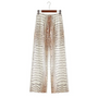 Weite Sommerhose Damen | Chiffon luftig leicht | Stylisch bequem | Sommerlook-Khaki-S-Luzern Mode