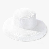 Damen Sonnenhut Sommer | Luftig | Klassisch | Mit Schirm | Für Urlaub & Alltag-Weiß-Luzern Mode