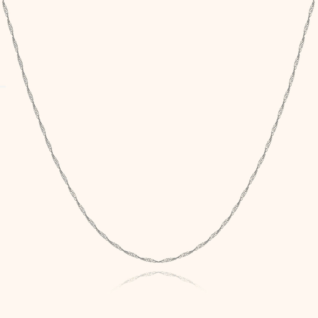 Damen Halskette | Wellenförmig Langlebig Silber Vielseitig Einzigartig-Silber-Luzern Mode