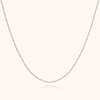 Damen Halskette | Wellenförmig Langlebig Silber Vielseitig Einzigartig-Silber-Luzern Mode